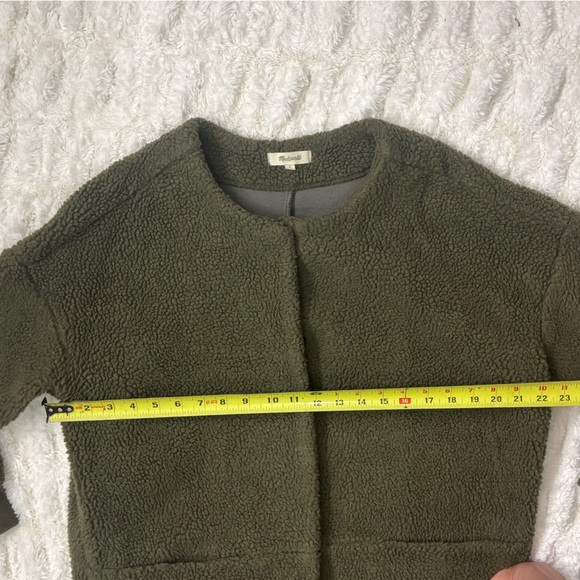 MADEWELL Women’s Forest Green Bonded Sherpa Cocoon Coat - Picture 13 of 13